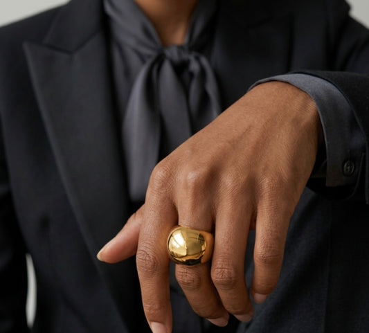 Gold dome ring