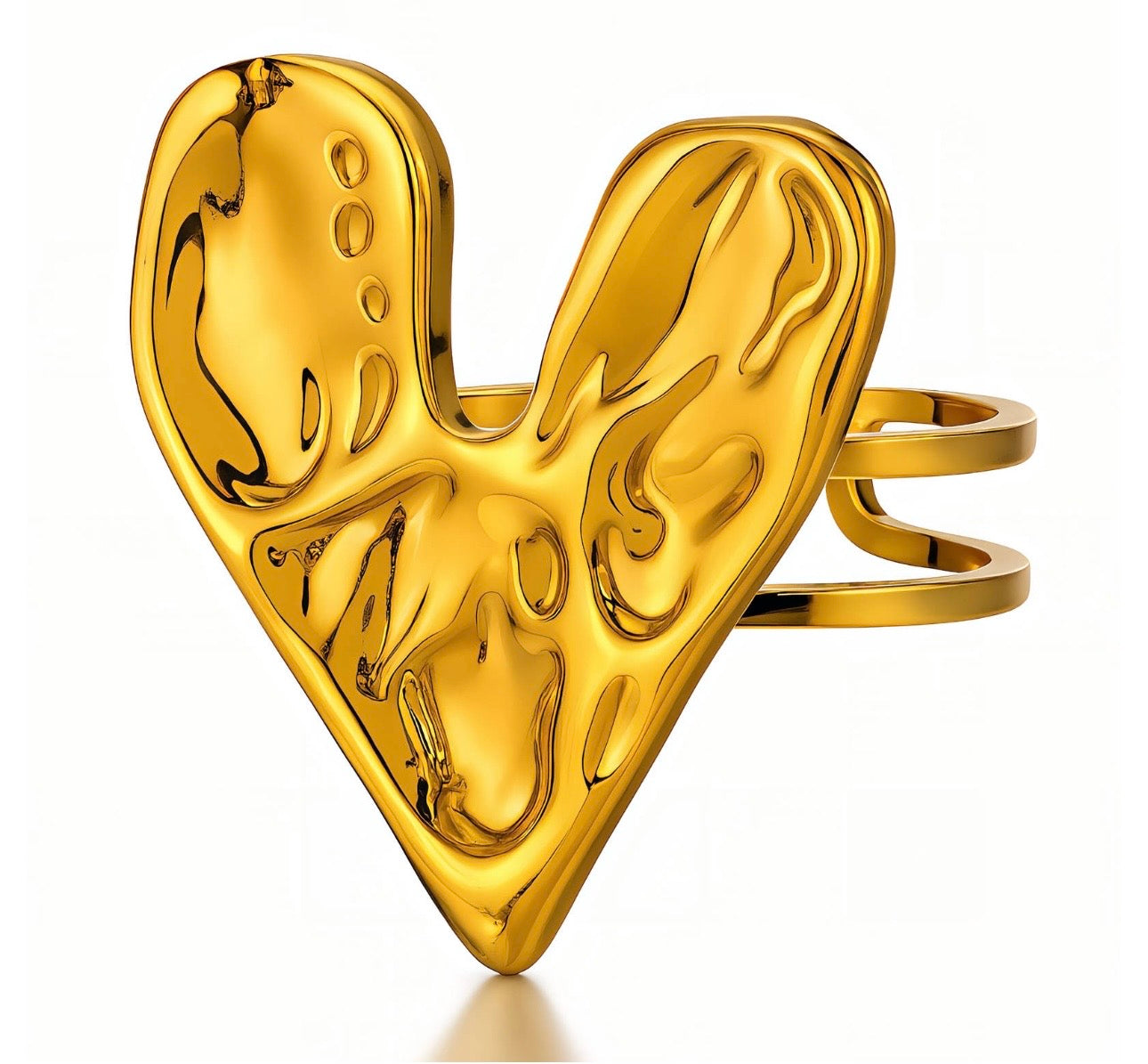 Molten Heart Gold Ring