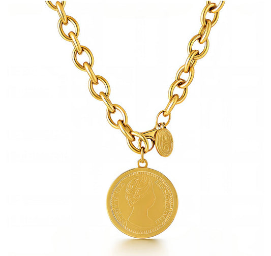 Coin chain necklace ￼