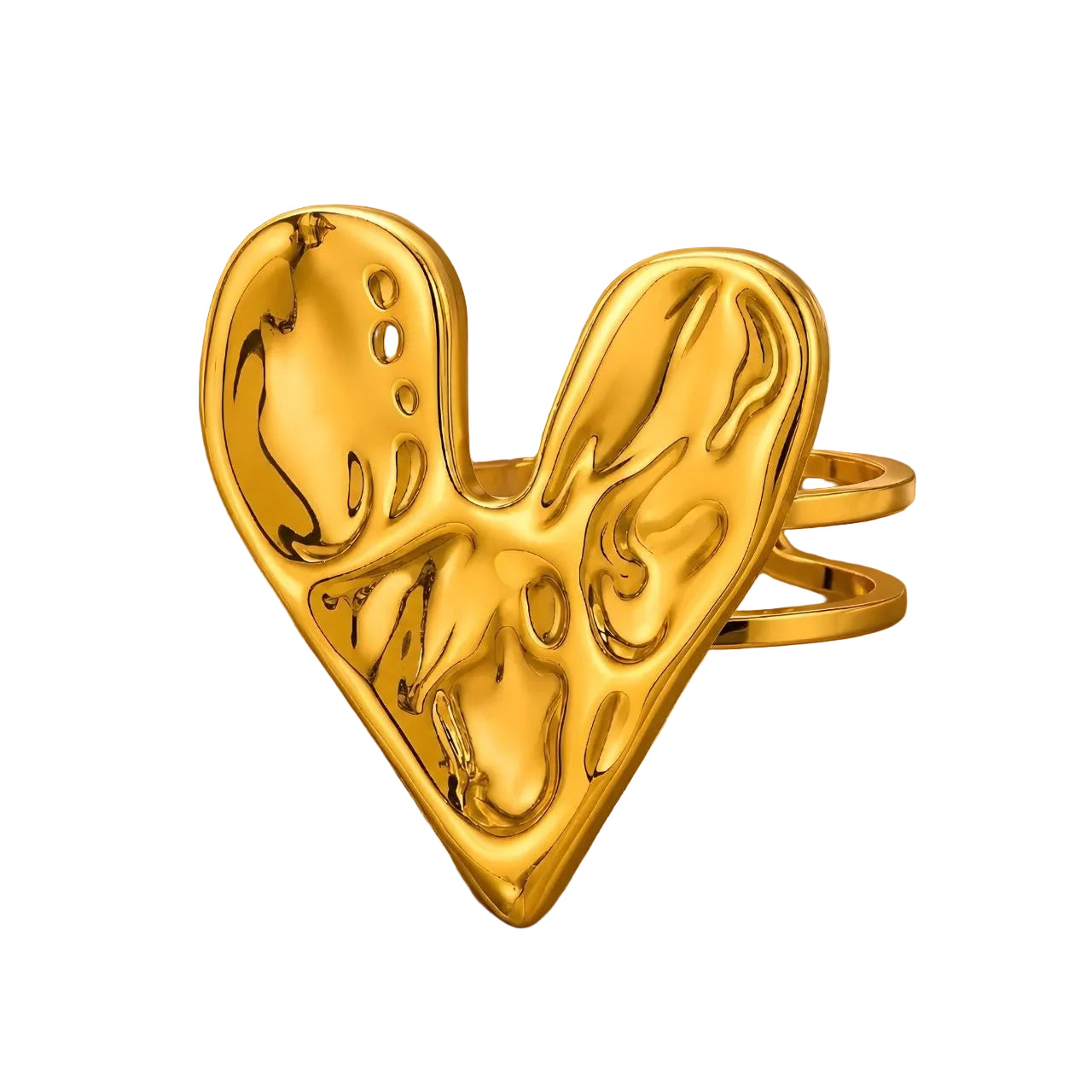 Molten Heart Gold Ring