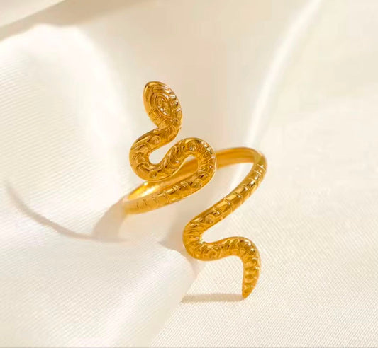 Gold Serpent Wrap Ring