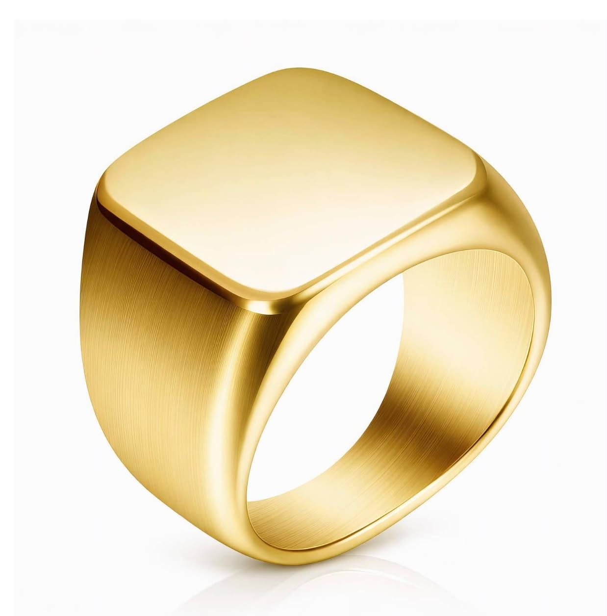 Gold Polished Signet Ring