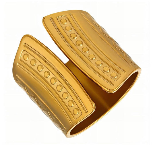Gold Wide Cuff Statement Ring