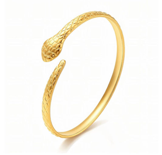 Gold Serpent Cuff Bracelet